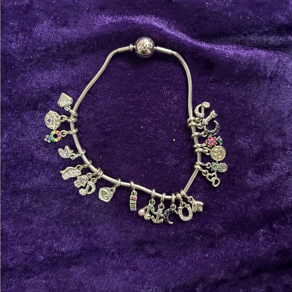 Elegant Silver Charm Bracelet